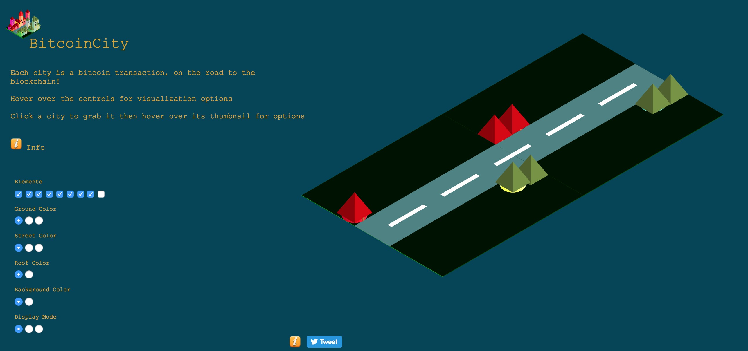 Each city is a bitcoin transaction, on the road to the blockchain
